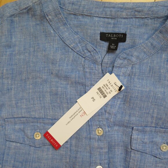 NWT: Talbots Linen Popover Shirtdress - Cross-Dye with Belt - Picture 6 of 6